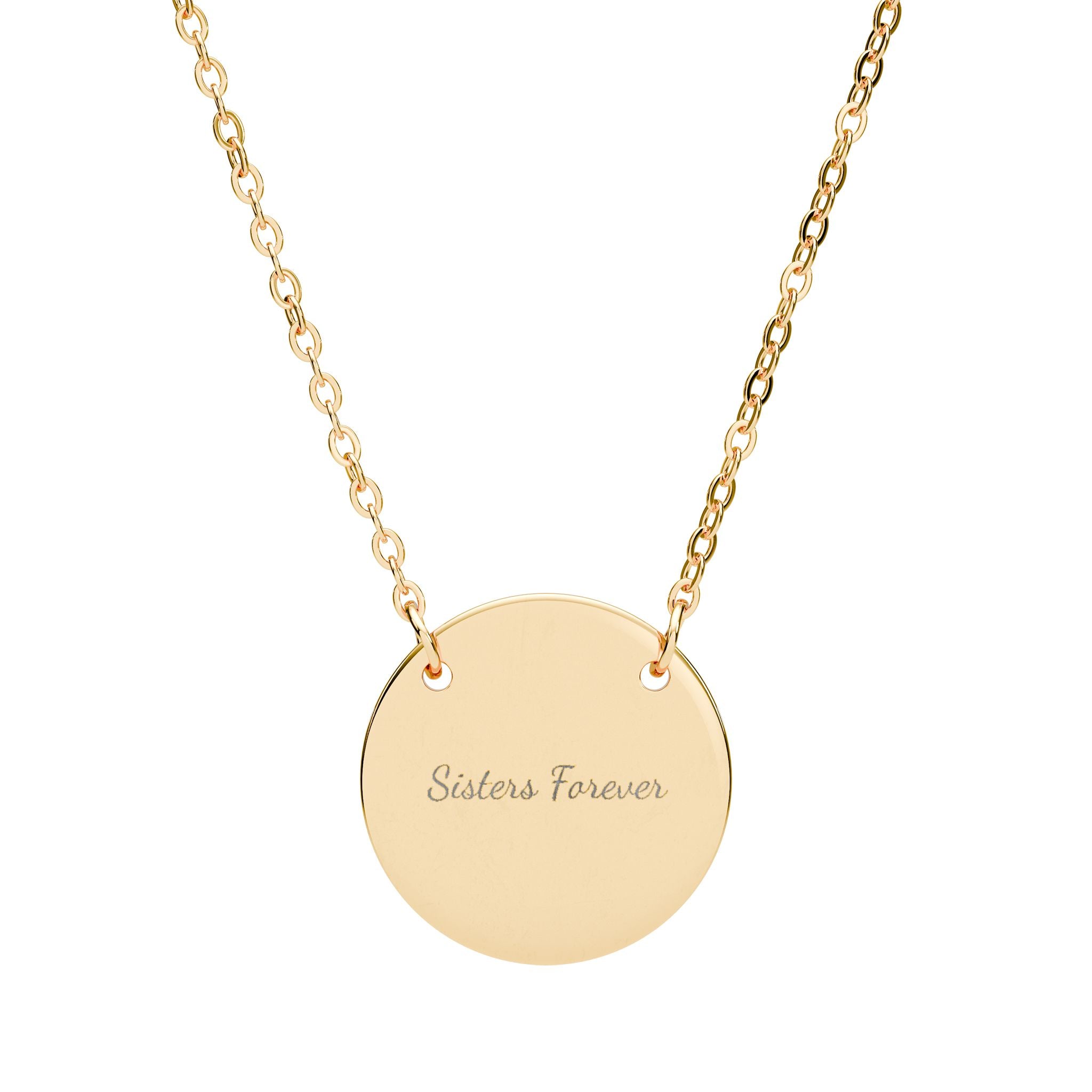 Engravable Circle Necklace — Personalized Disc Pendant for Gifts & Memorials