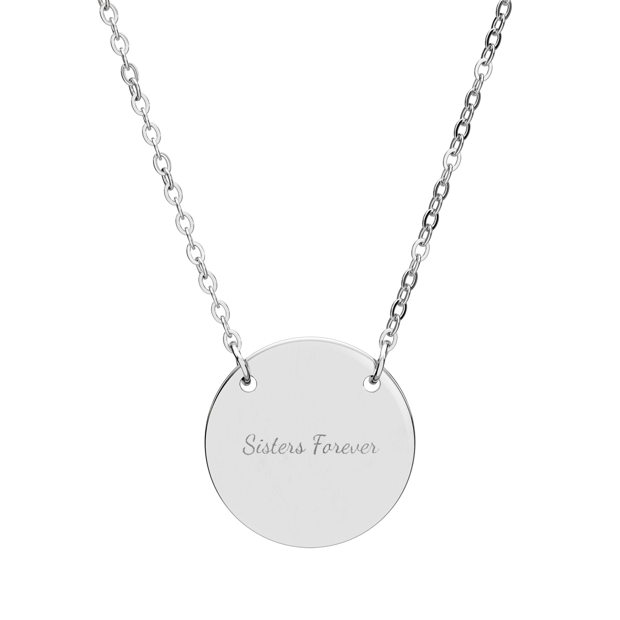 Engravable Circle Necklace — Personalized Disc Pendant for Gifts & Memorials
