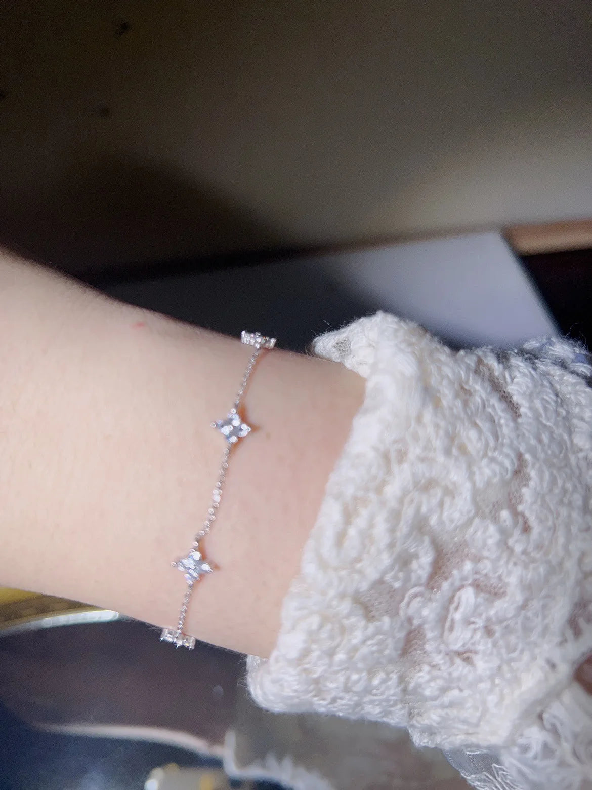 Four Leaf Clover Bracelet – 18k Gold Plated 925 Sterling Silver Charm Jewellery