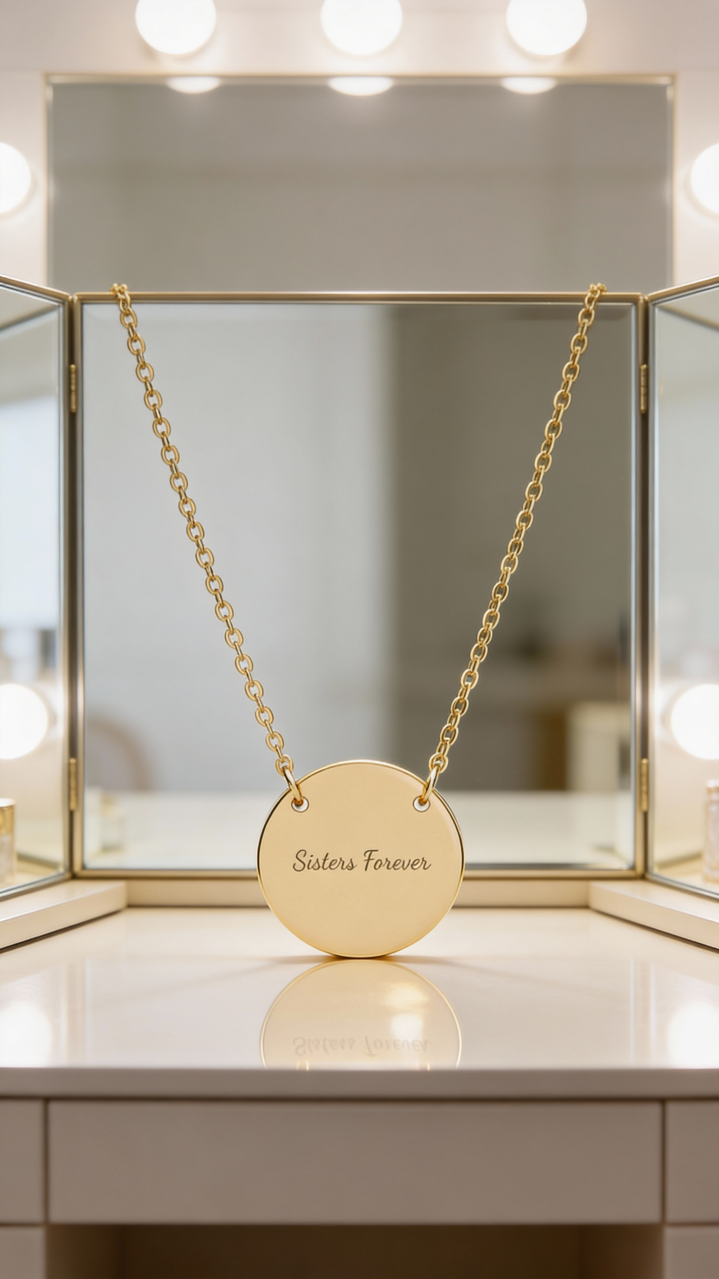 Engravable Circle Necklace — Personalized Disc Pendant for Gifts & Memorials