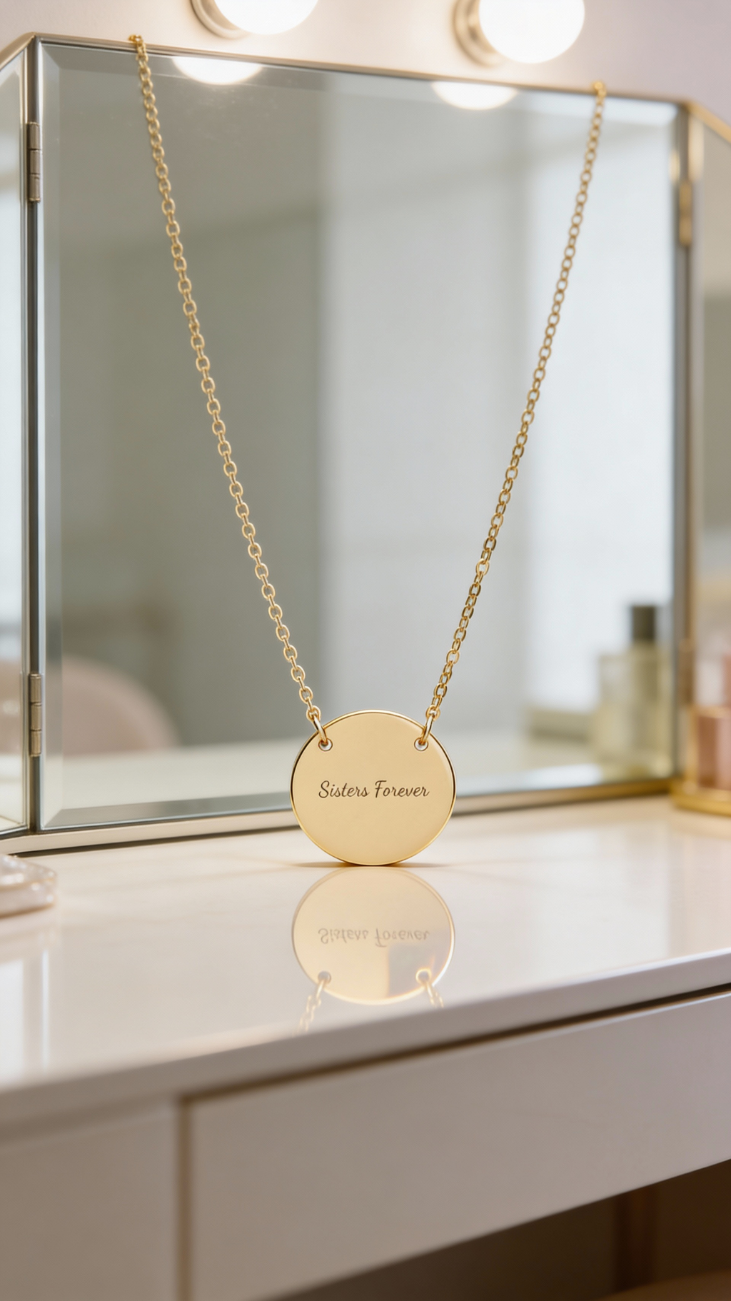 Engravable Circle Necklace — Personalized Disc Pendant for Gifts & Memorials