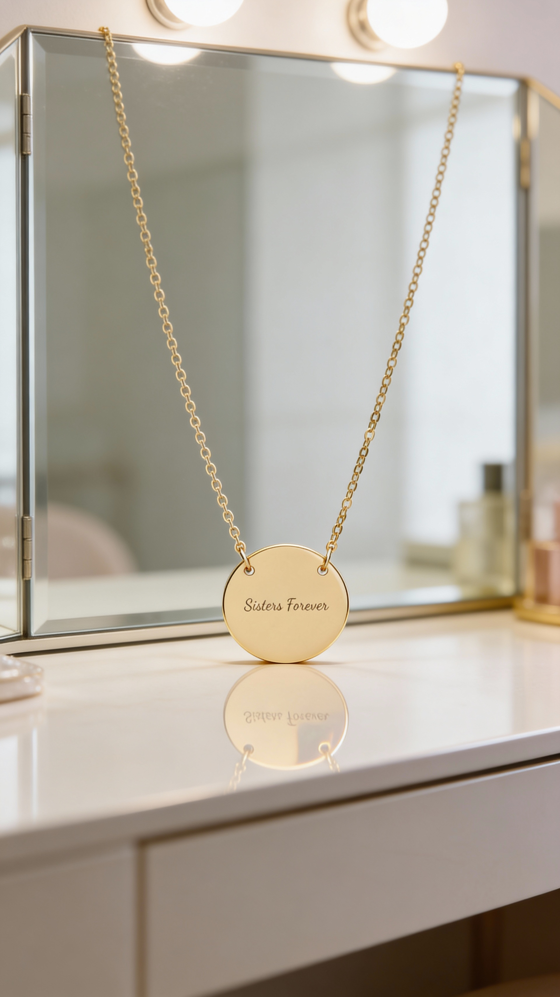 Engravable Circle Necklace — Personalized Disc Pendant for Gifts & Memorials