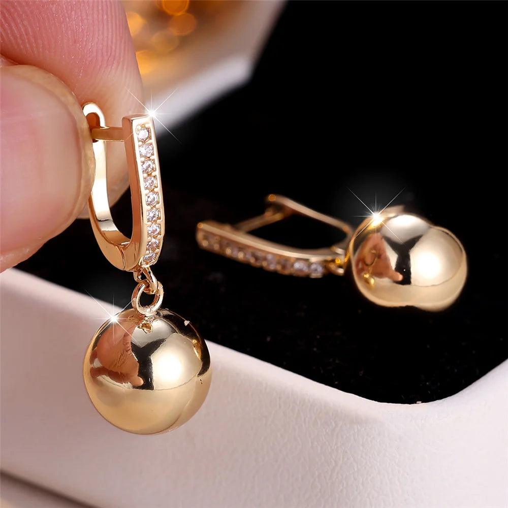 Small Gold Hoop Earrings for Women – Cute Round Metal Charm Earrings, Wedding & Gift Jewellery