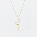Gold Snake Necklace – Waterproof 316L Stainless Steel Pendant for Women