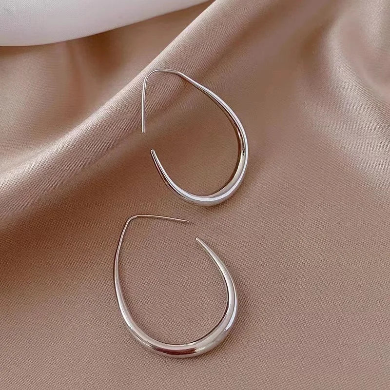 Swyftdesign Sterling Silver Gold-Plated Ellipse Hoop Earrings for Women – Elegant Wedding & Luxury Jewellery