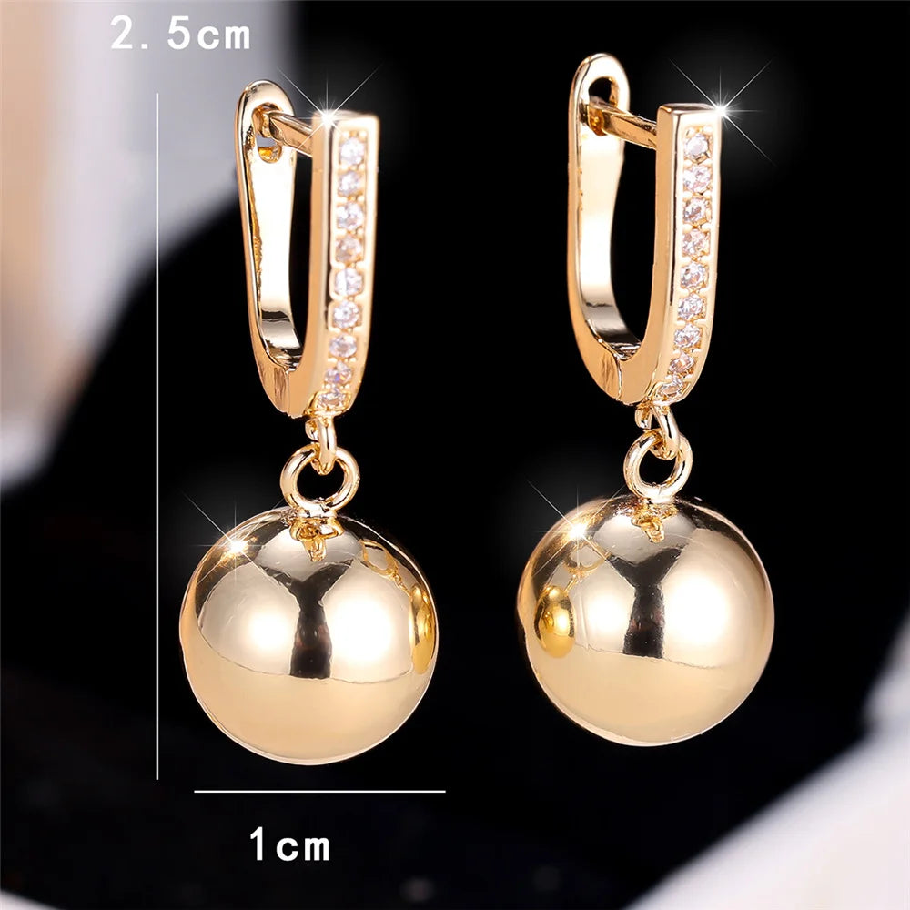 Small Gold Hoop Earrings for Women – Cute Round Metal Charm Earrings, Wedding & Gift Jewellery